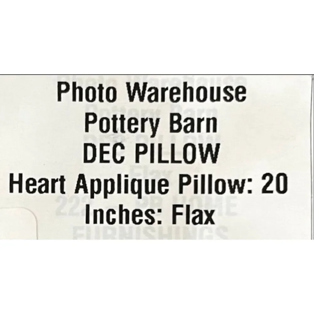 2 Pottery Barn Heart Applique 20”Pillow Covers NEW